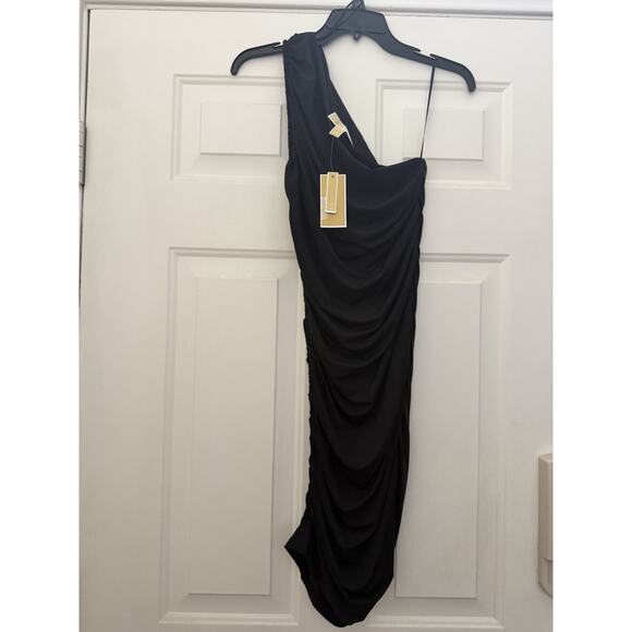 Michael Kors Dresses & Skirts - Michael Kors Ruched One-Shoulder Dress Size Large New With Tags $178 Msrp